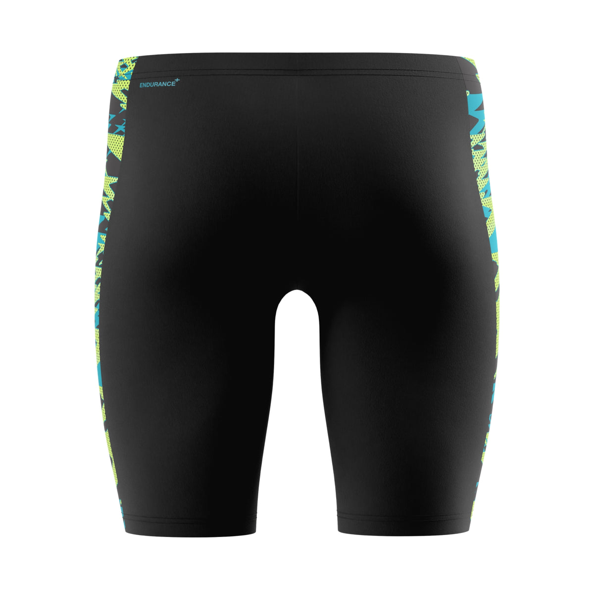 Black - Back - Speedo Mens Hyperboom Splice Patterned Mid Rise Jammer Shorts