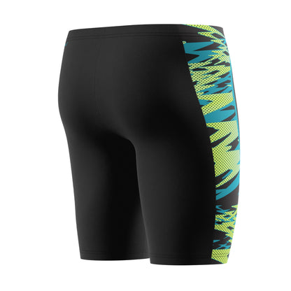 Black - Lifestyle - Speedo Mens Hyperboom Splice Patterned Mid Rise Jammer Shorts