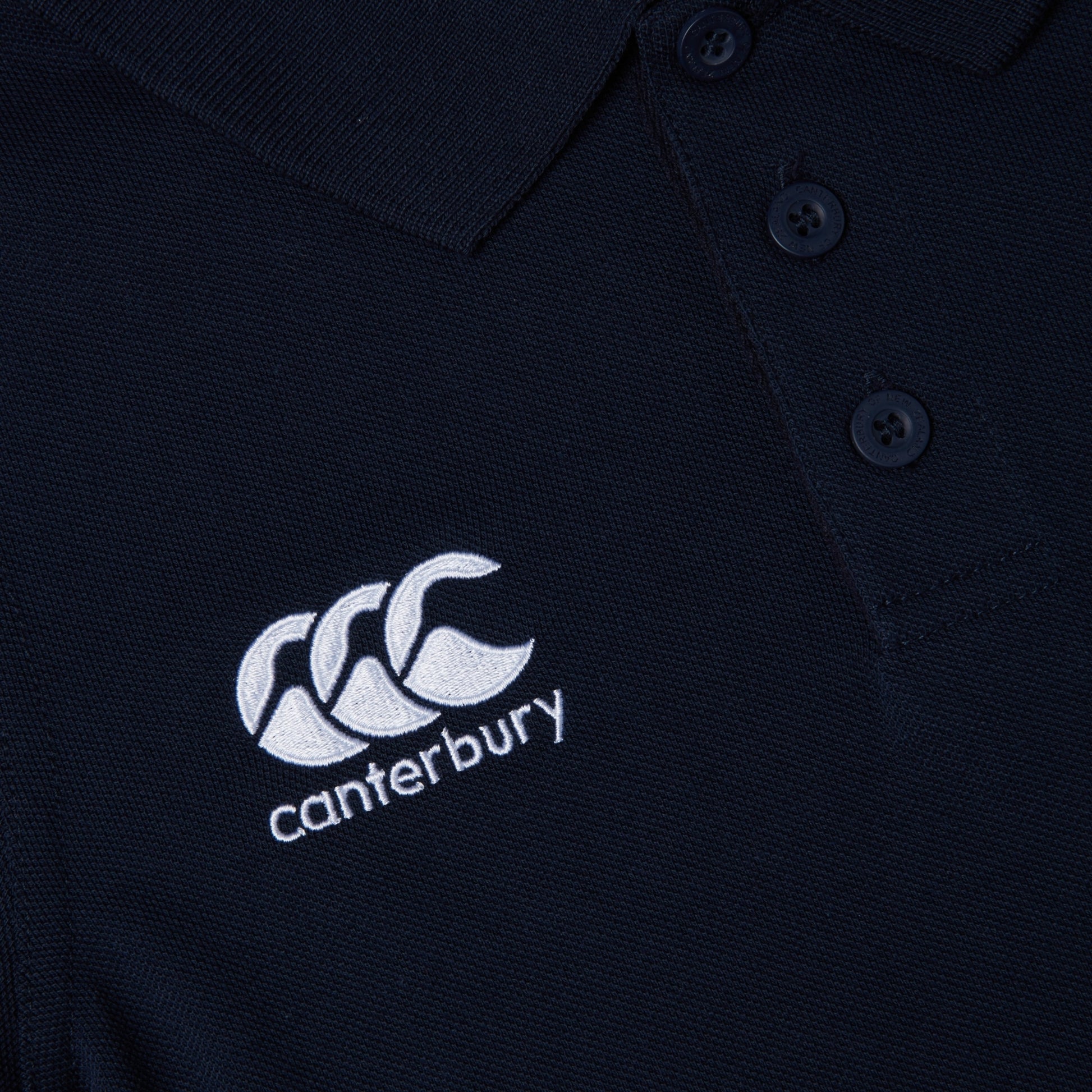 Navy - Side - Canterbury Childrens-Kids Waimak Polo Shirt