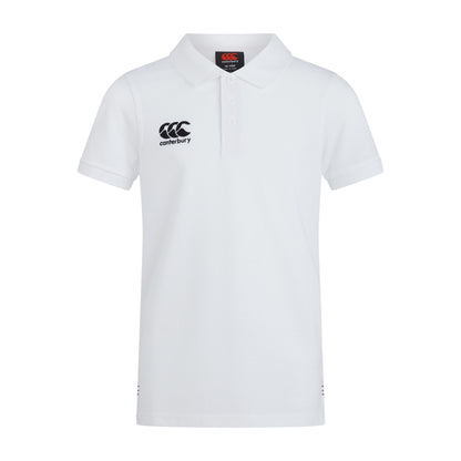 White - Front - Canterbury Childrens-Kids Waimak Polo Shirt