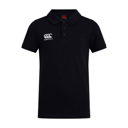 Black - Front - Canterbury Childrens-Kids Waimak Polo Shirt