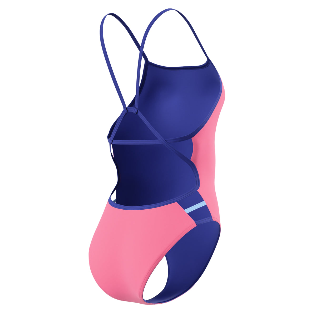 Pink - Lifestyle - Speedo Womens-Ladies Solid Triback One Piece Swimsuit