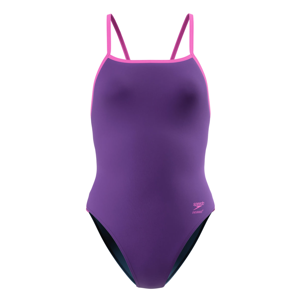 Purple - Front - Speedo Womens-Ladies Solid Triback One Piece Swimsuit