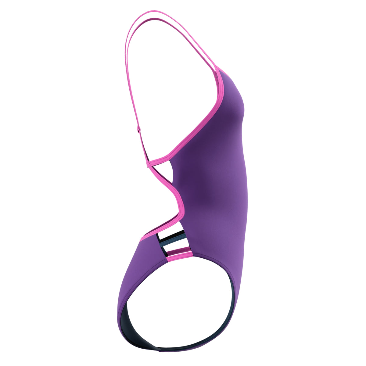 Purple - Pack Shot - Speedo Womens-Ladies Solid Triback One Piece Swimsuit