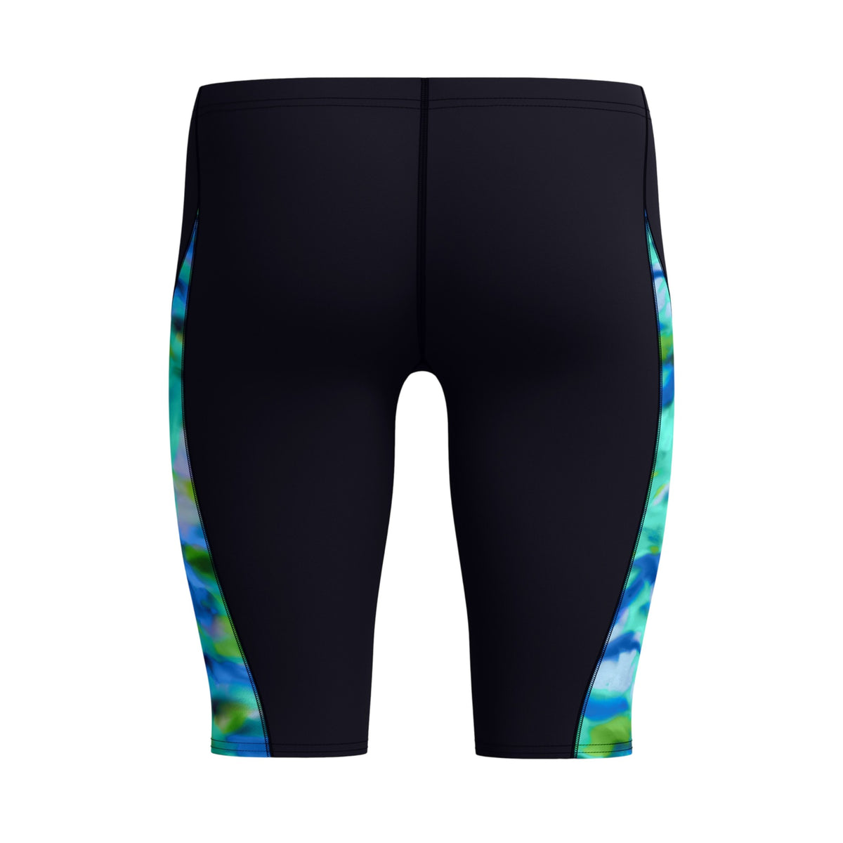 Turquoise-Dark Green - Back - Speedo Mens Spliced Endurance+ Jammer Shorts