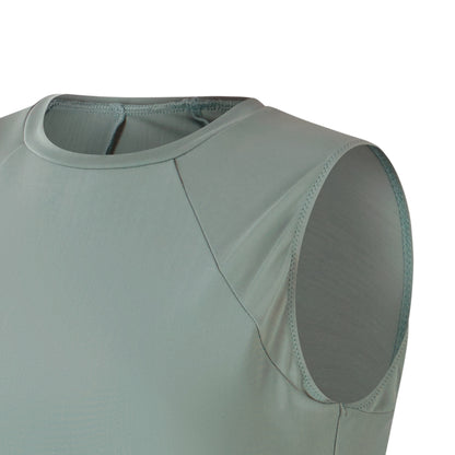 Green - Side - Speedo Womens-Ladies Mesh Crop Top