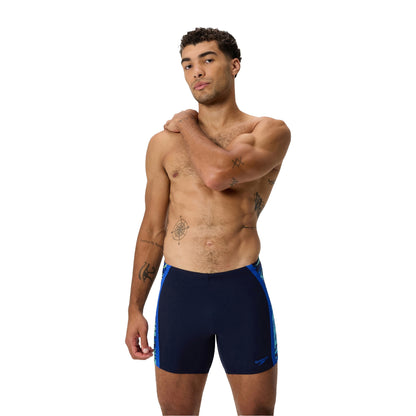 Navy - Side - Speedo Mens Hyperboom Splice Jammer Shorts