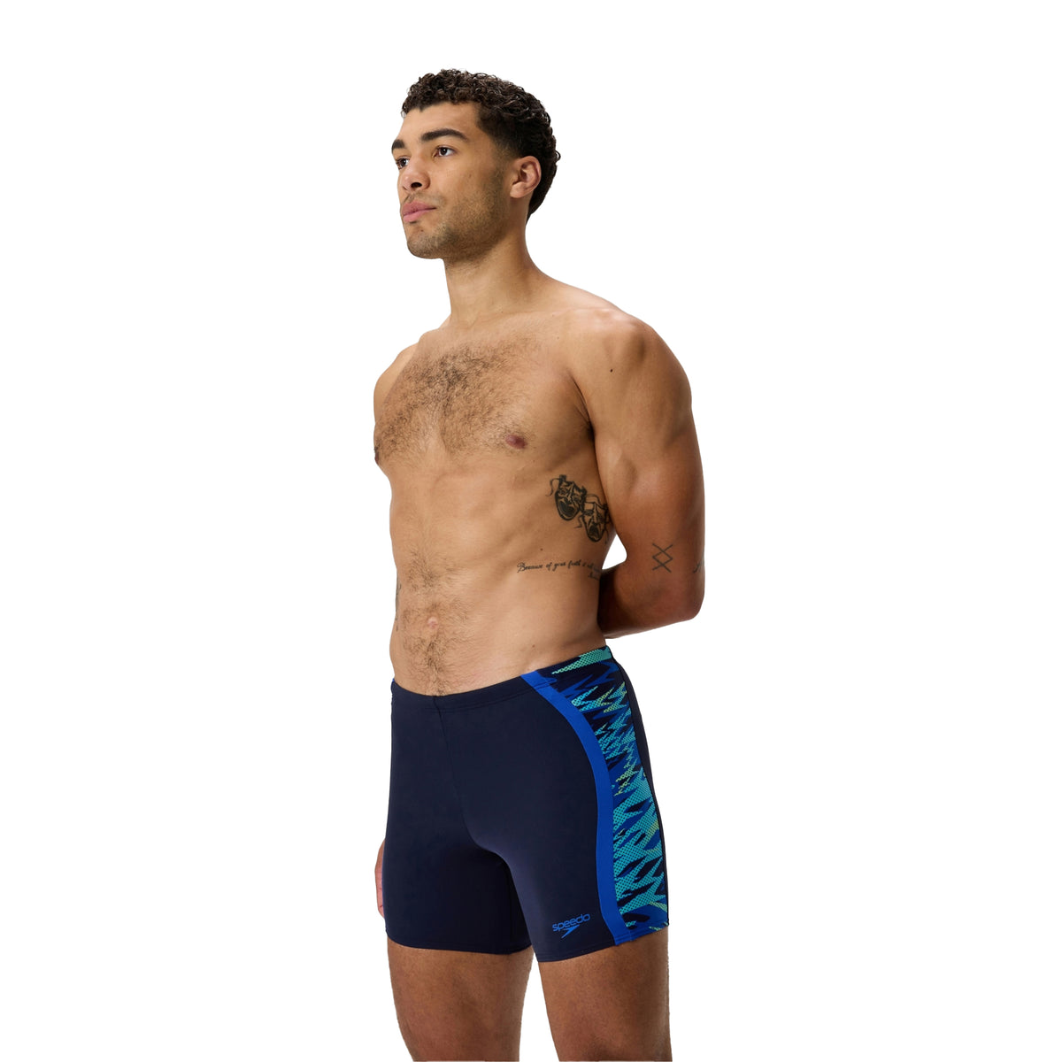 Navy - Pack Shot - Speedo Mens Hyperboom Splice Jammer Shorts
