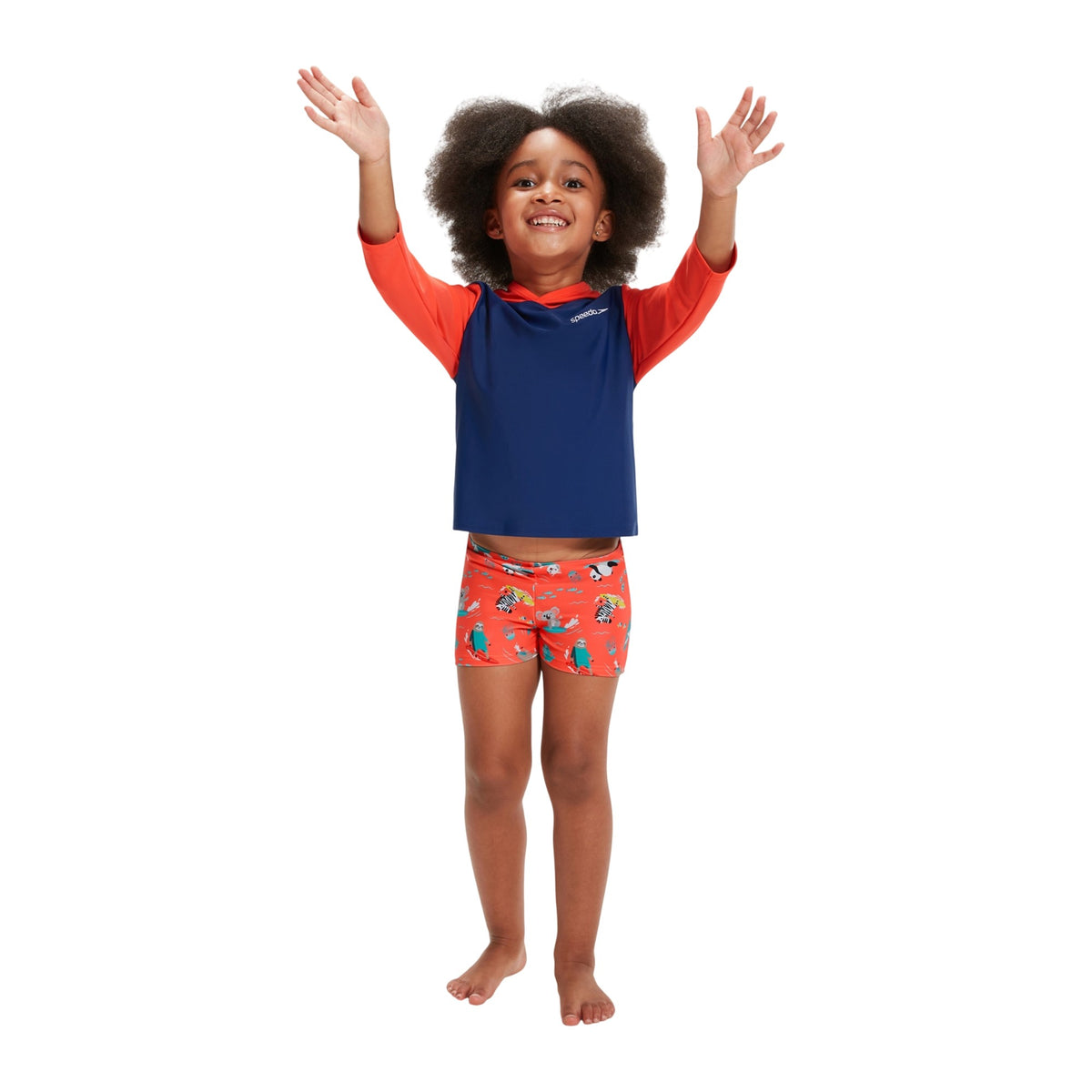 Blue-Orange - Lifestyle - Speedo Childrens-Kids Learn to Swim Essential Rash Top