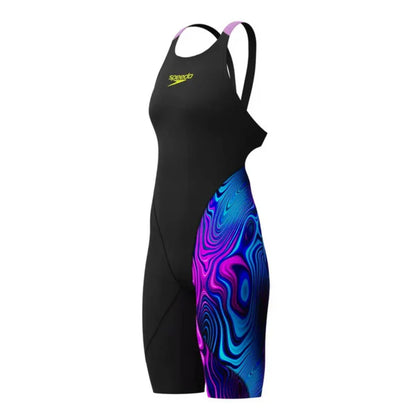 Black - Side - Speedo Childrens-Kids Lzr Ignite One Piece Swimsuit