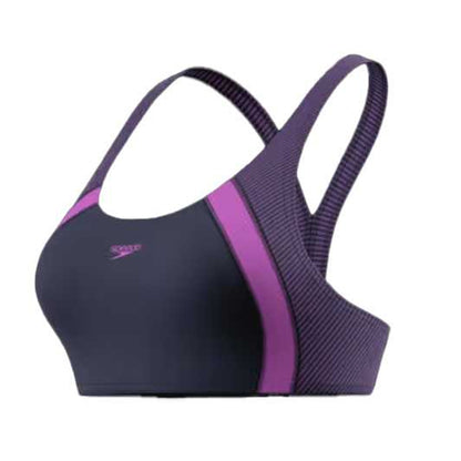 Pink - Back - Speedo Womens-Ladies Quantum Splice Bikini Set
