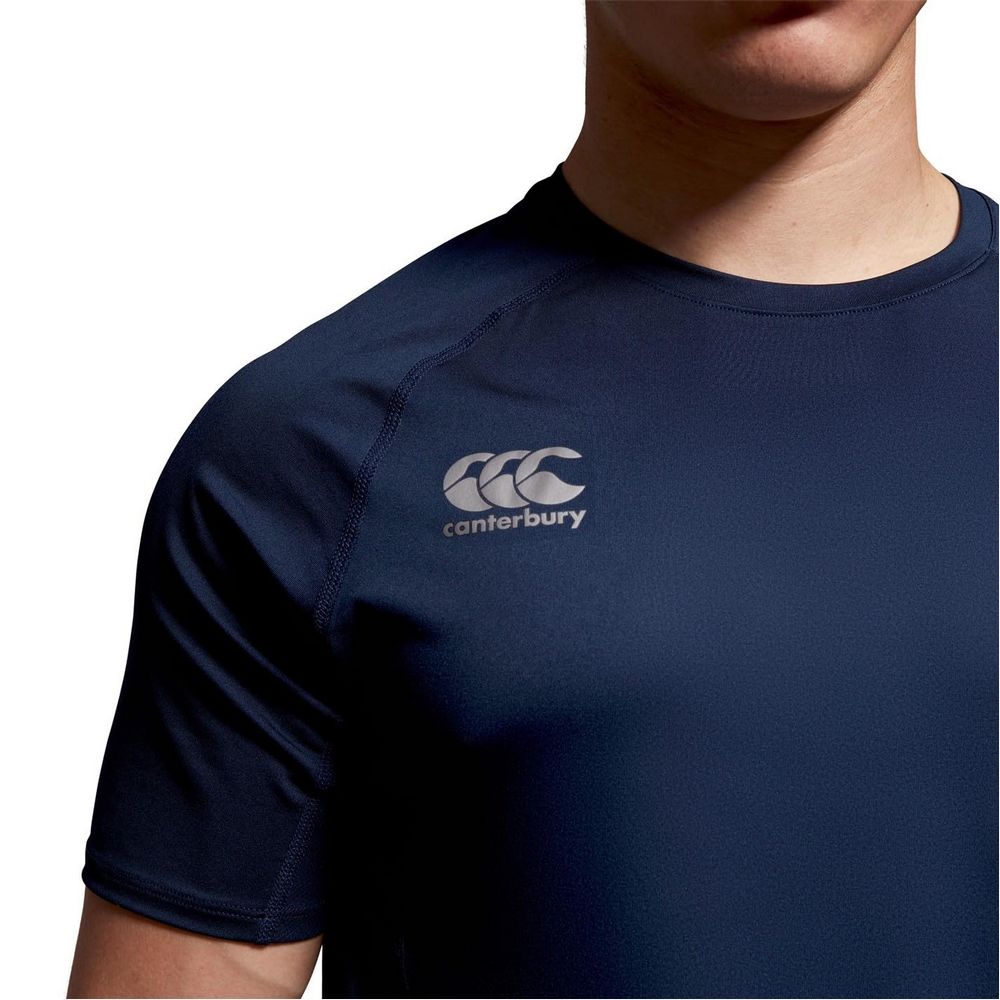 Navy - Side - Canterbury Mens Small Logo Lightweight T-Shirt