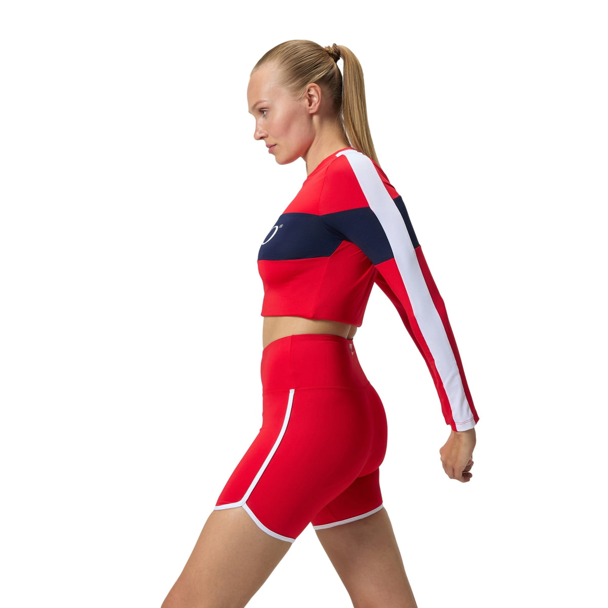 Red - Lifestyle - Speedo Womens-Ladies Solid Bound Swim Shorts