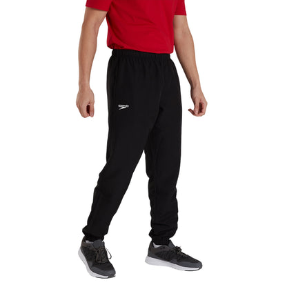Black - Side - Speedo Mens Woven Tracksuit Bottoms