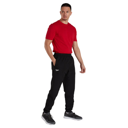 Black - Lifestyle - Speedo Mens Woven Tracksuit Bottoms