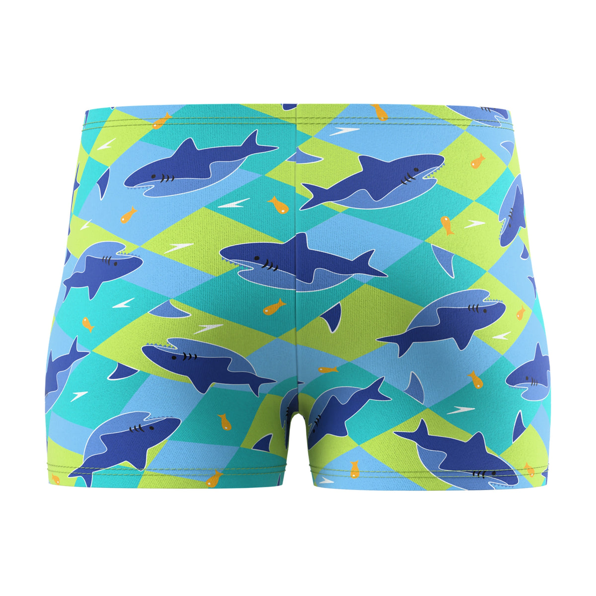 Blue-Green - Back - Speedo Boys Aqua Shark Swim Shorts