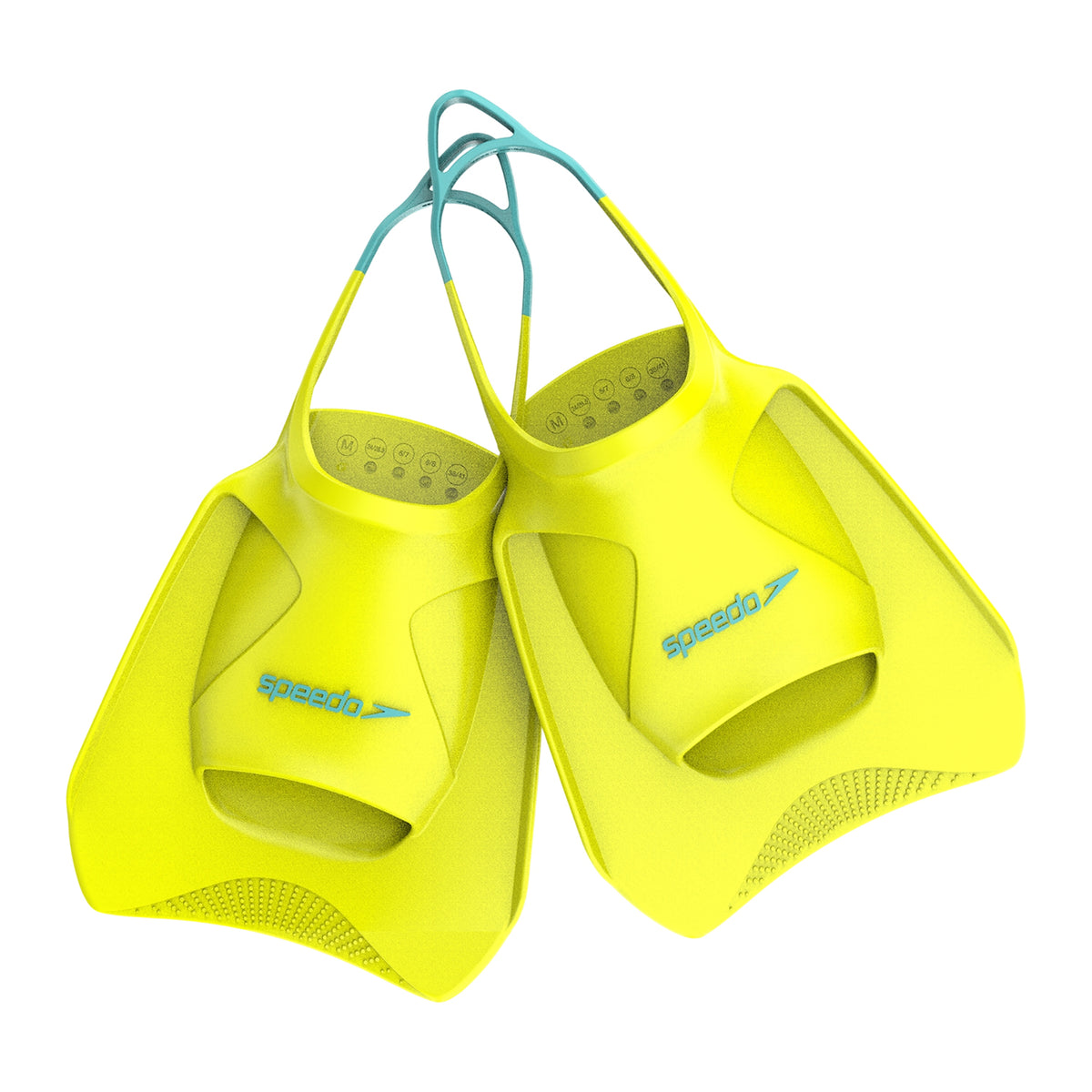Yellow - Back - Speedo Unisex Adult Biofuse Logo Fitness Diving Fins