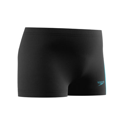 Black-Blue - Side - Speedo Boys Hyperboom Swim Shorts