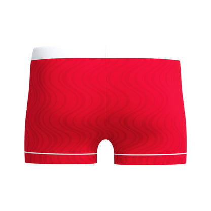Red - Back - Speedo Mens Textured Swim Shorts