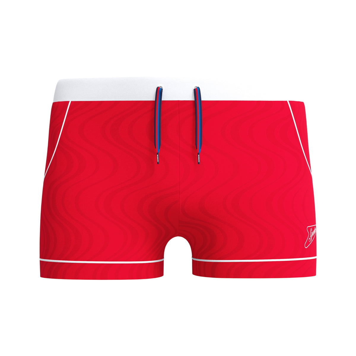 Red - Front - Speedo Mens Textured Swim Shorts