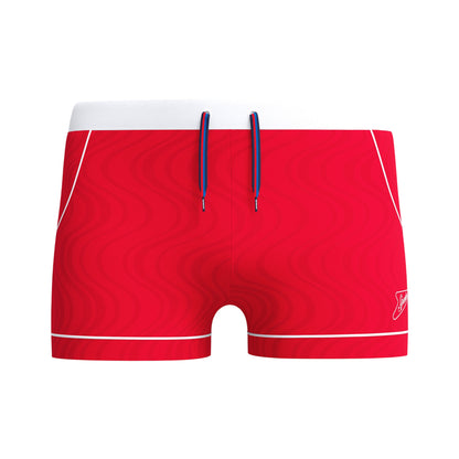 Red - Front - Speedo Mens Textured Swim Shorts
