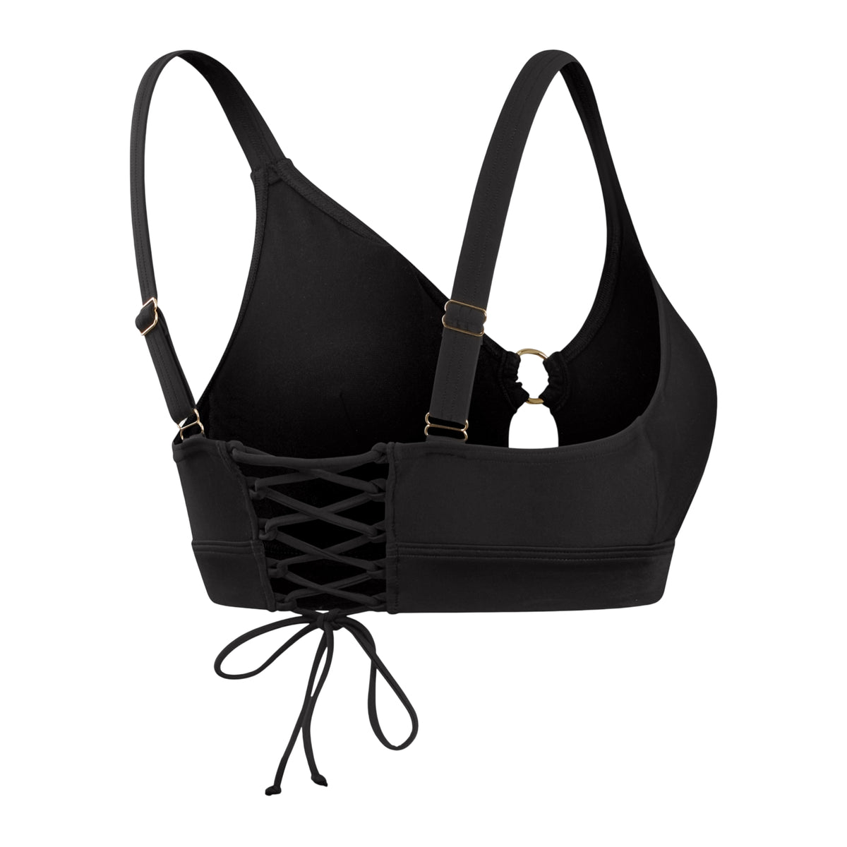 Black - Back - Speedo Womens-Ladies Triangle Bikini Top