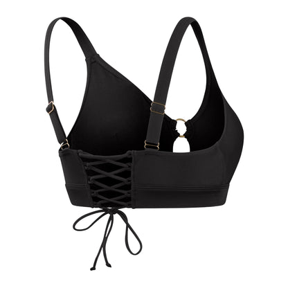 Black - Back - Speedo Womens-Ladies Triangle Bikini Top