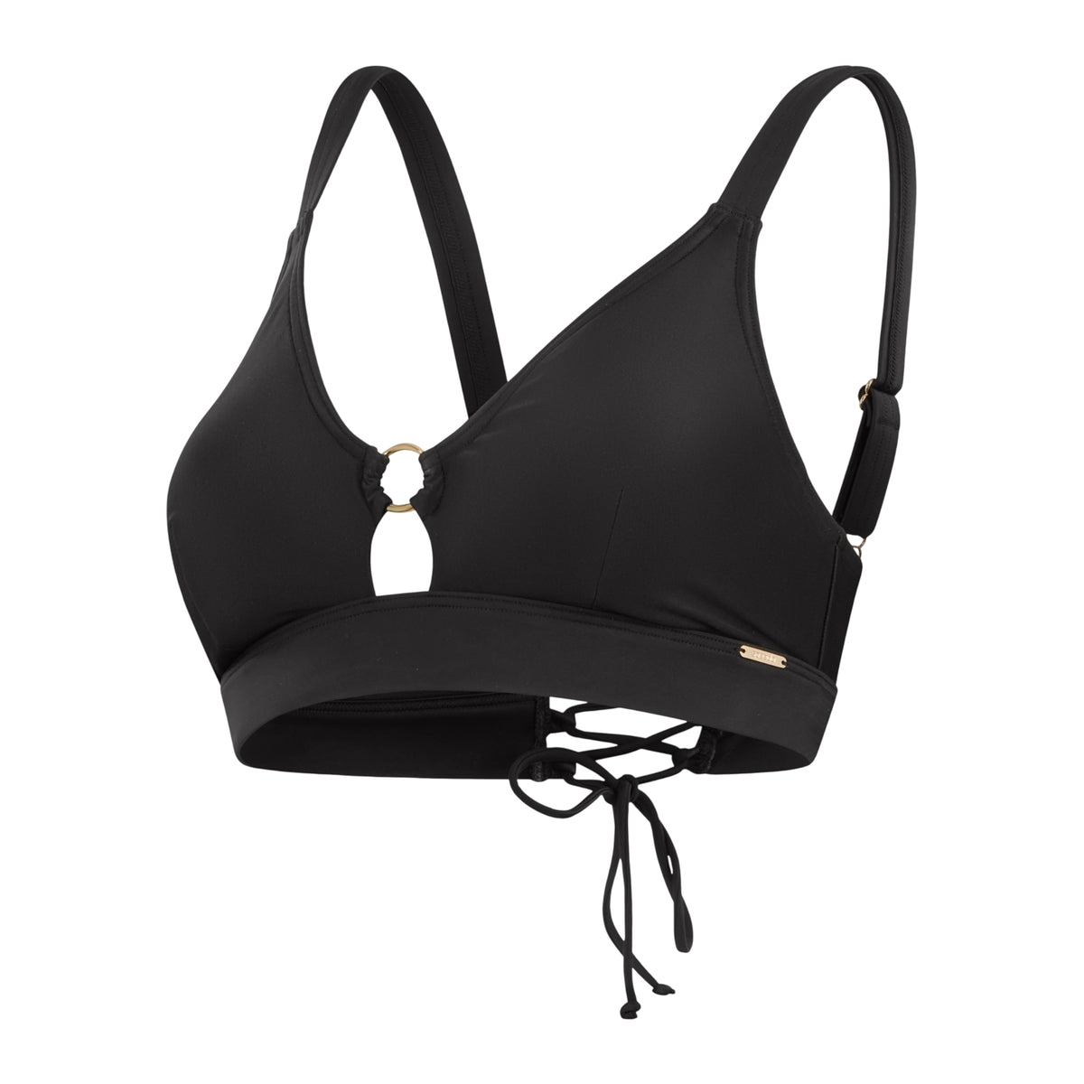 Black - Front - Speedo Womens-Ladies Triangle Bikini Top