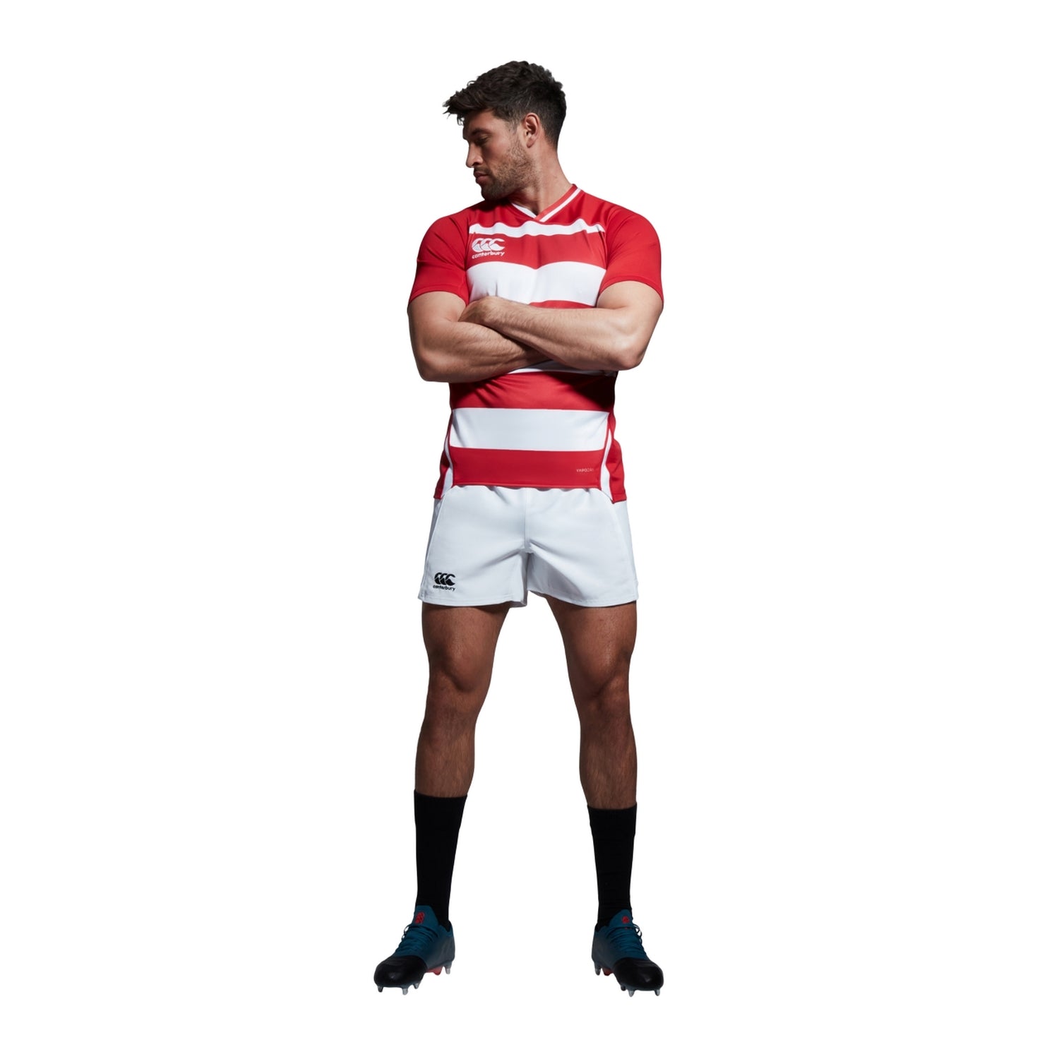 White - Pack Shot - Canterbury Mens Advantage Rugby Shorts