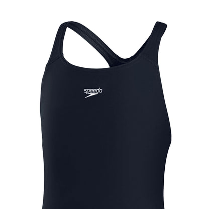 Navy - Side - Speedo Girls Medalist Endurance+ One Piece Swimsuit