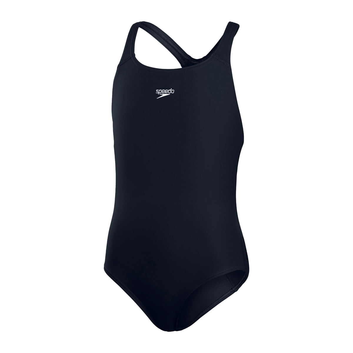 Navy - Front - Speedo Girls Medalist Endurance+ One Piece Swimsuit