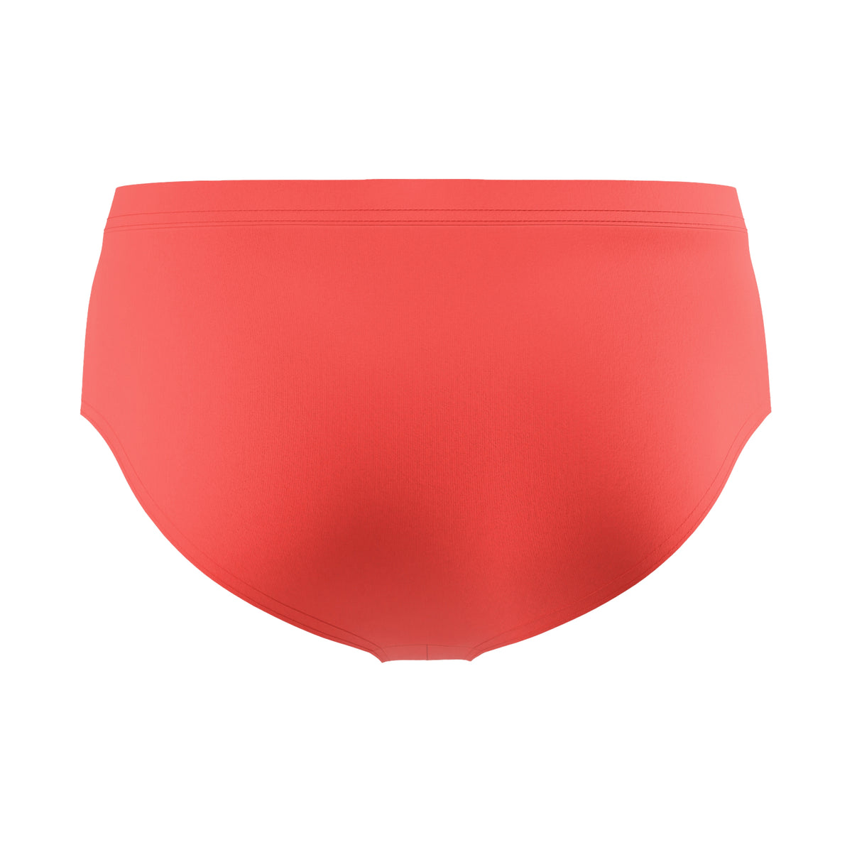 Pink - Back - Speedo Mens Solid Swim Briefs