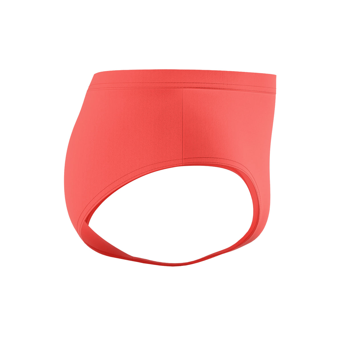 Pink - Side - Speedo Mens Solid Swim Briefs