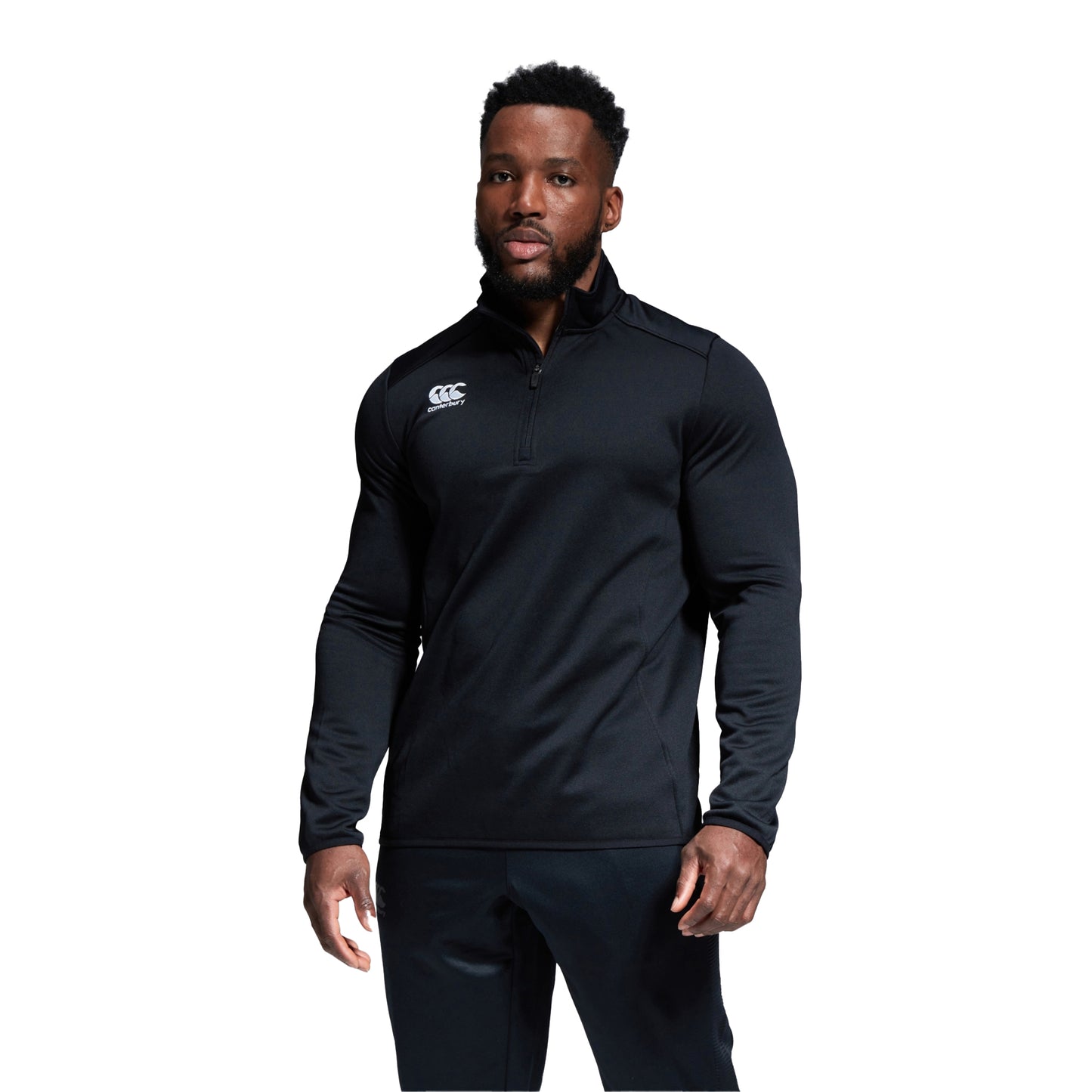 Black - Lifestyle - Canterbury Mens Club Quarter Zip Training Midlayer