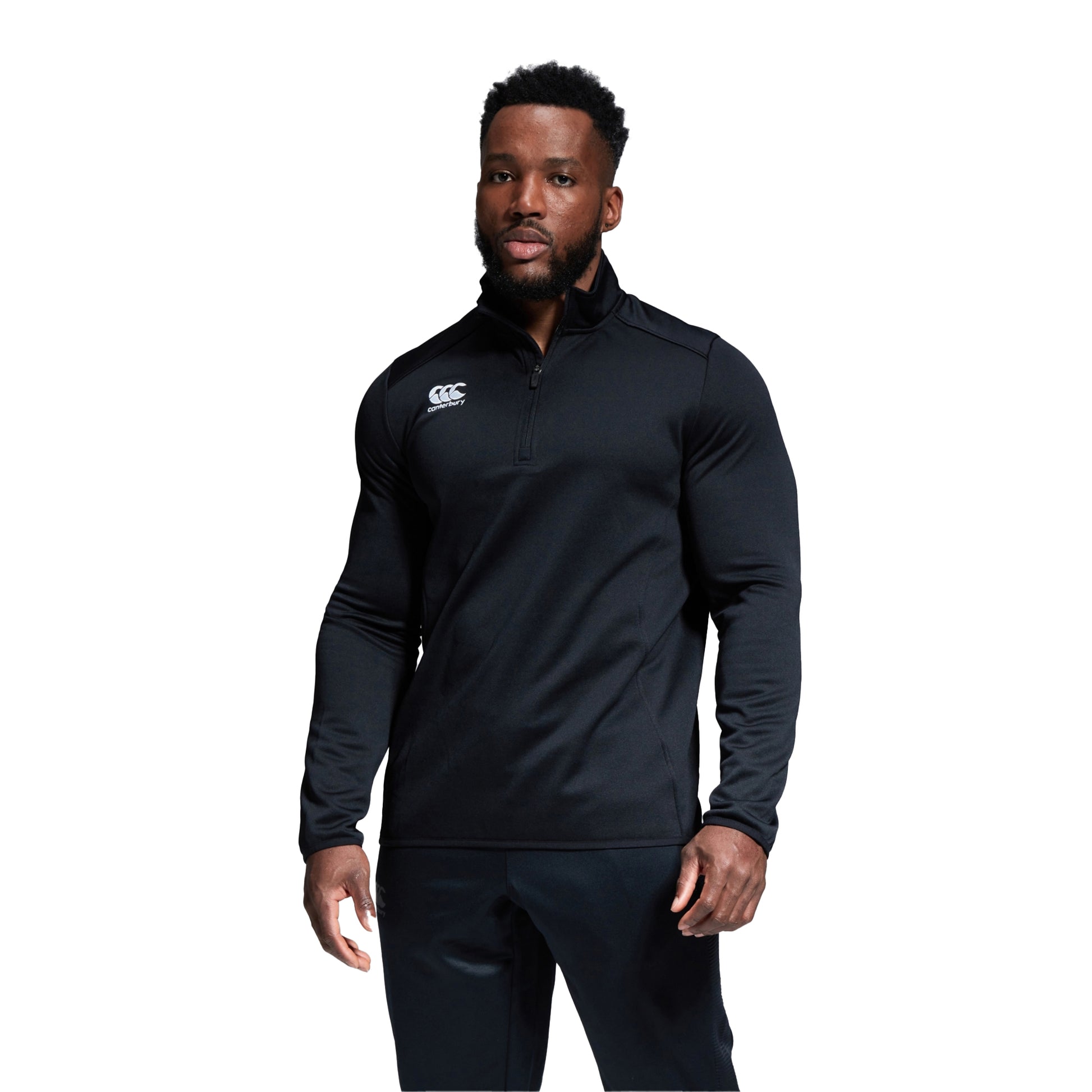 Black - Lifestyle - Canterbury Mens Club Quarter Zip Training Midlayer