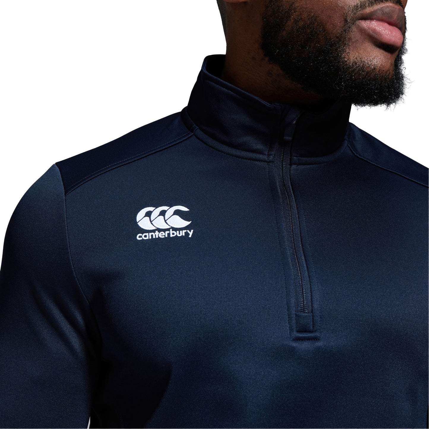 Navy - Side - Canterbury Mens Club Quarter Zip Training Midlayer