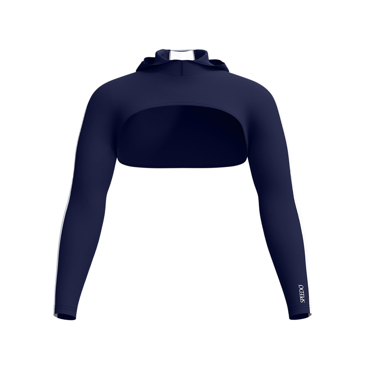 Navy - Front - Speedo Womens-Ladies Hooded Long-Sleeved Shrug