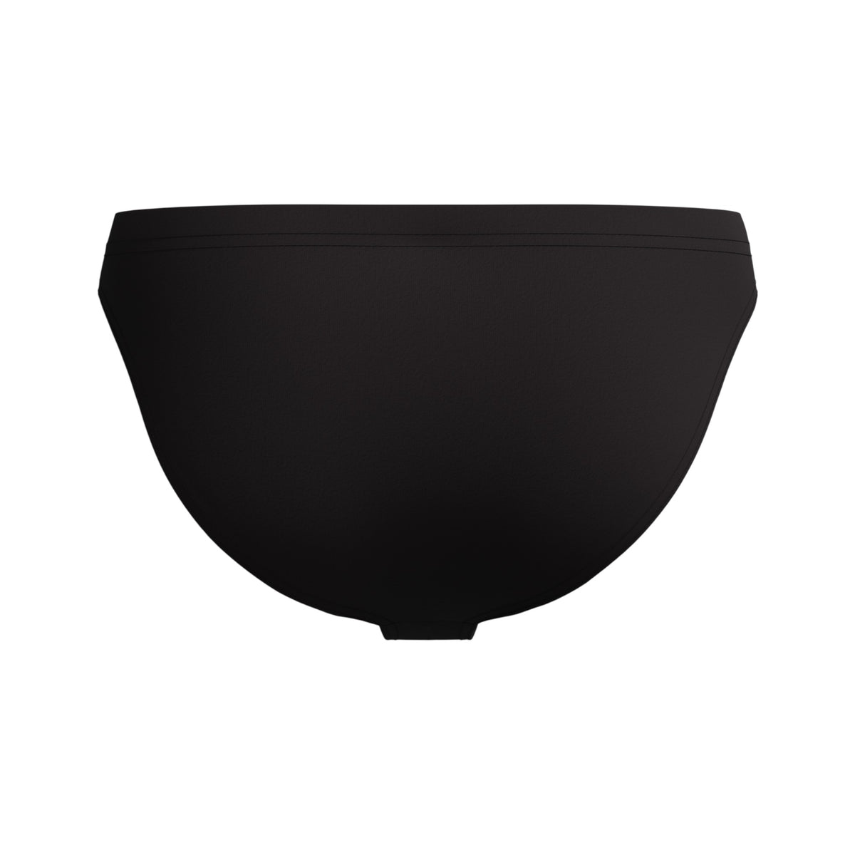 Black - Back - Speedo Mens Solid Swim Briefs