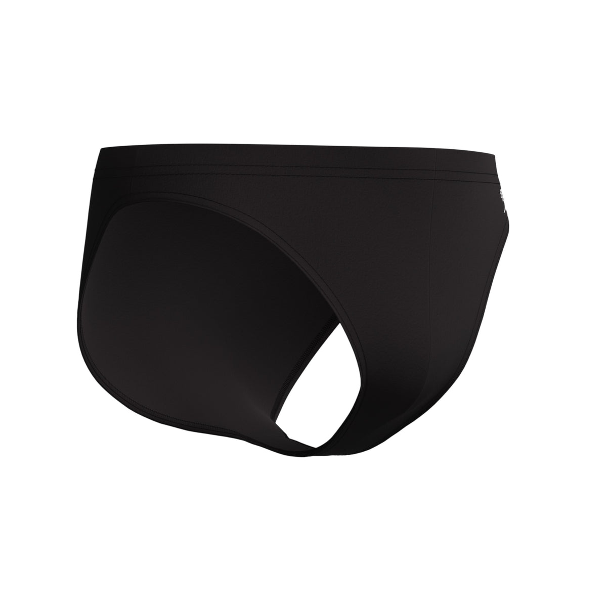 Black - Side - Speedo Mens Solid Swim Briefs