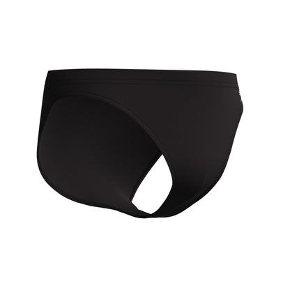Black - Side - Speedo Mens Solid Swim Briefs