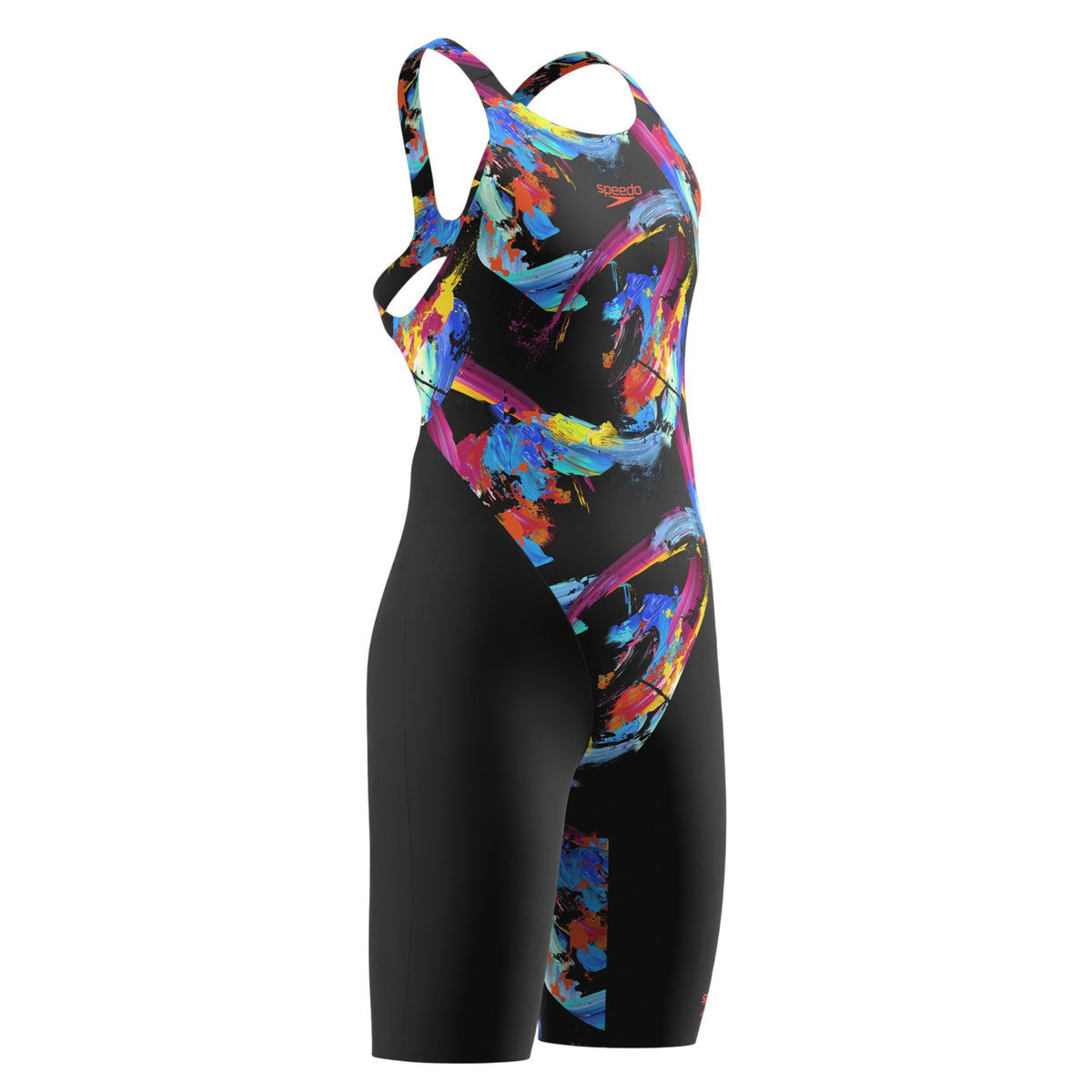 Black - Pack Shot - Speedo Girls Endurance+ Max Open Back Legsuit