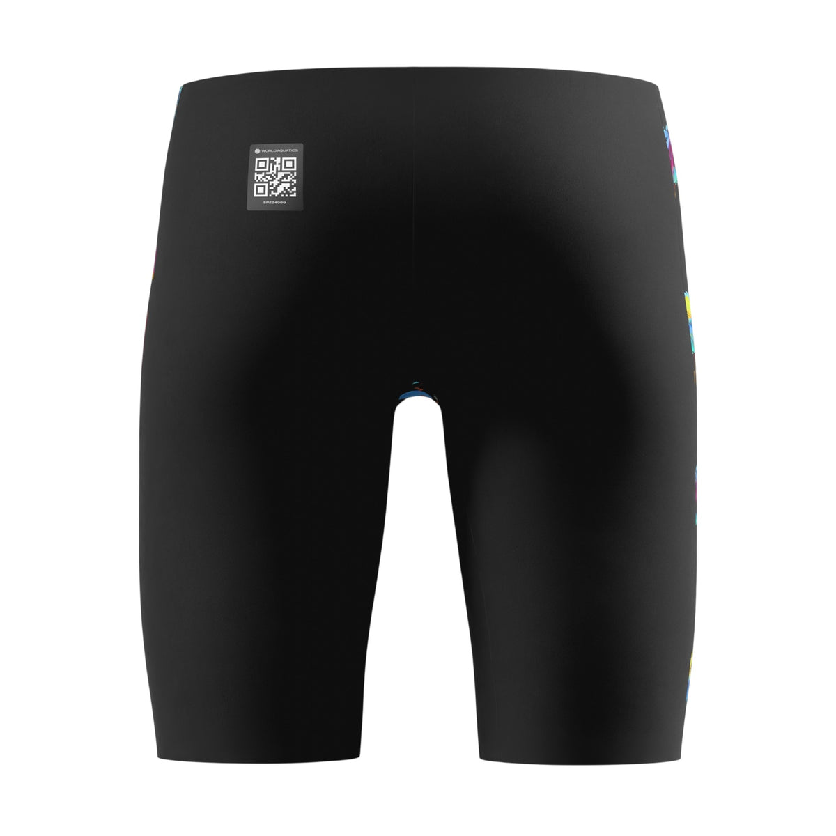 Black-Multicoloured - Back - Speedo Boys Painted Effect Endurance+ Jammer Shorts