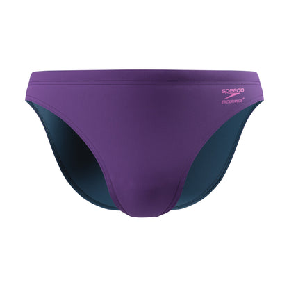 Grape - Front - Speedo Mens Endurance+ Thin Strap Swim Briefs
