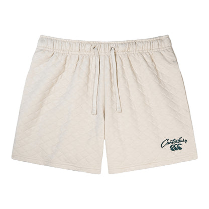 Oatmeal Marl - Front - Canterbury Womens-Ladies Scene-Set Knitted Shorts