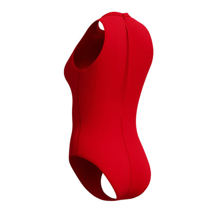 Red - Side - Speedo Womens-Ladies Hydrasuit Endurance+ One Piece Swimsuit