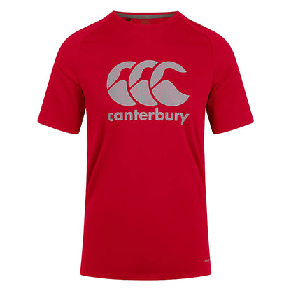 Red - Front - Canterbury Mens Core Logo Vapodri T-Shirt