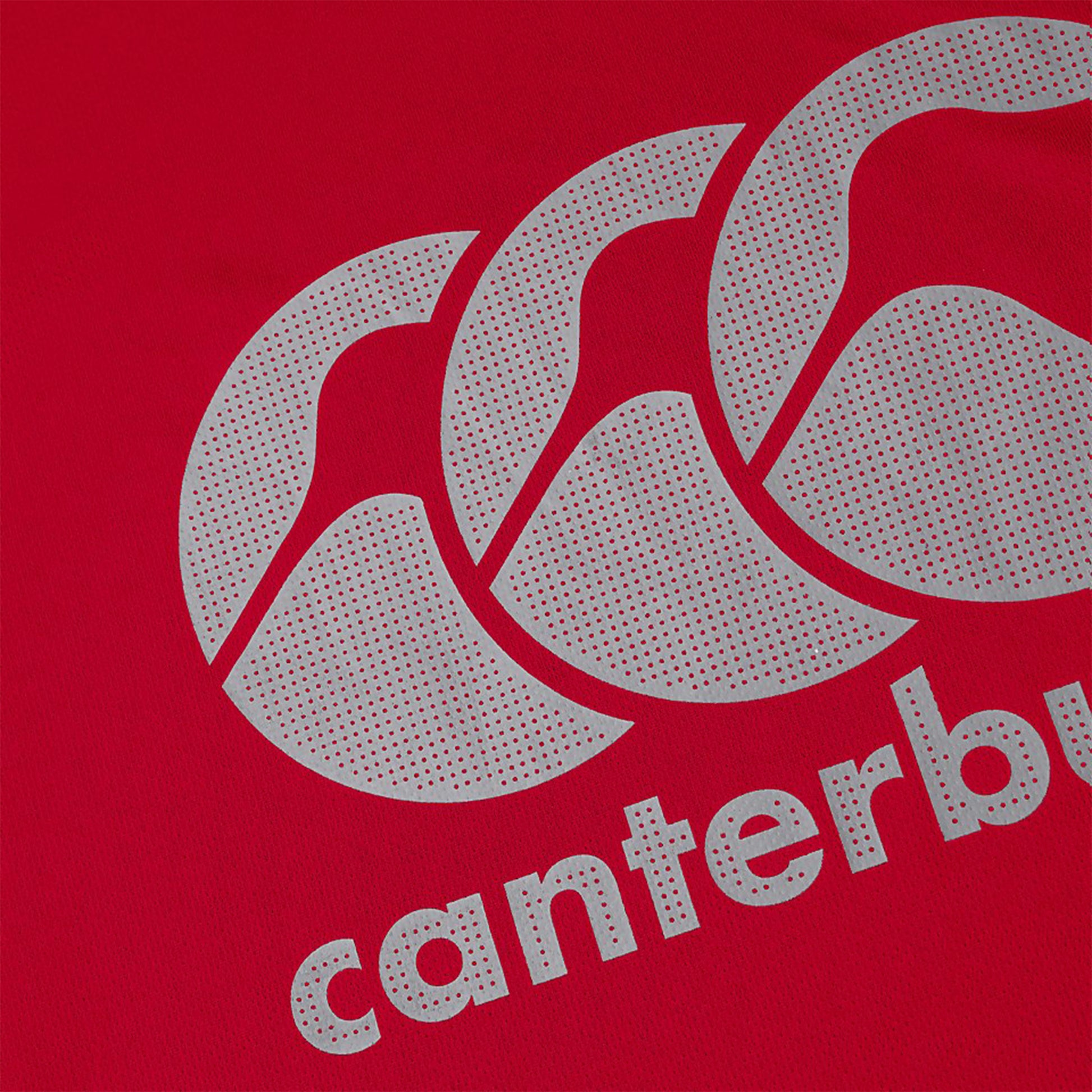 Red - Side - Canterbury Mens Core Logo Vapodri T-Shirt