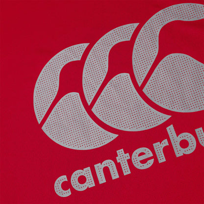 Red - Side - Canterbury Mens Core Logo Vapodri T-Shirt