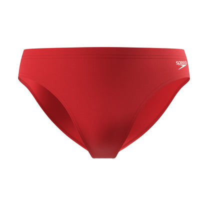 Red - Front - Speedo Mens Big Logo Endurance+ Swim Briefs