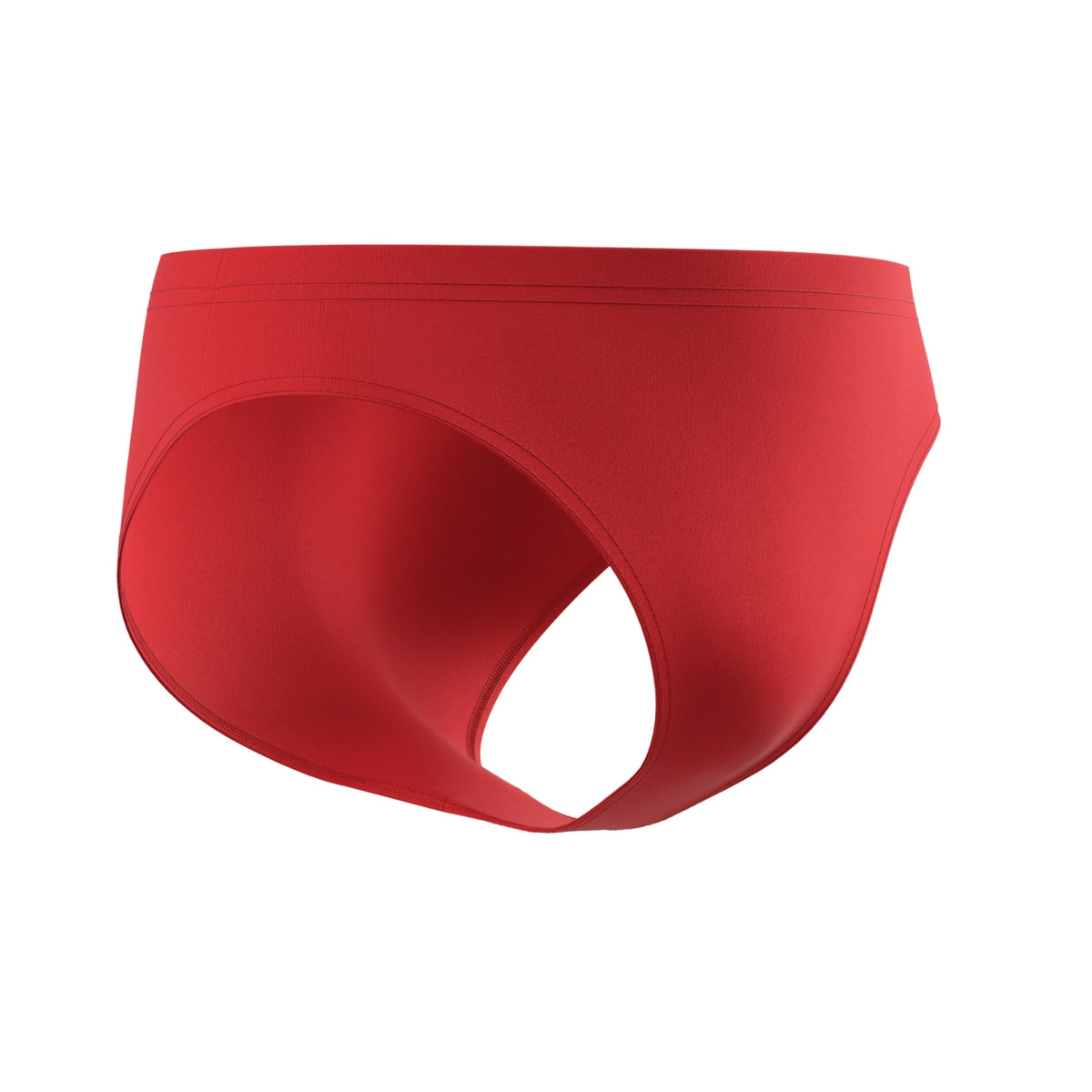 Red - Side - Speedo Mens Big Logo Endurance+ Swim Briefs